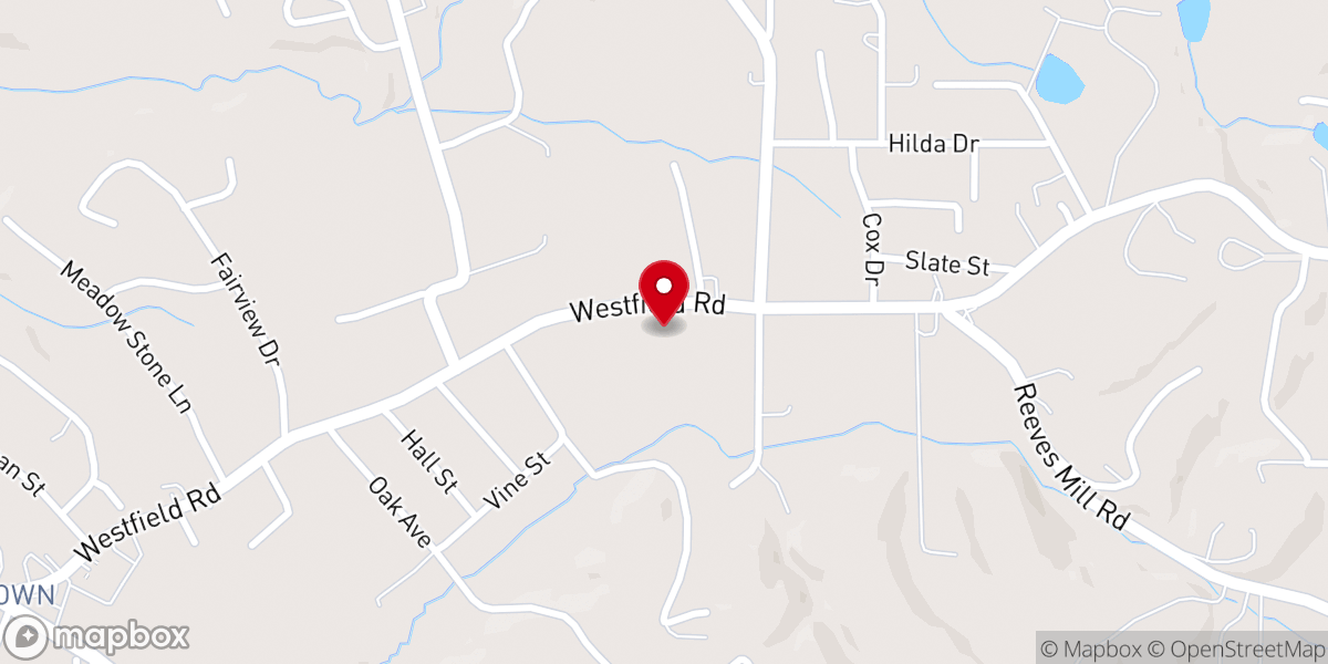 Map showing location of Oak Grove Church