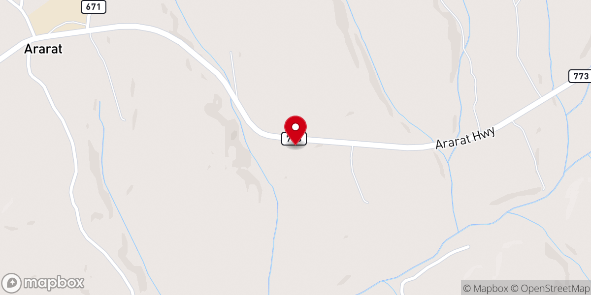 Map showing location of Mount Ararat Pentecostal Holiness Church