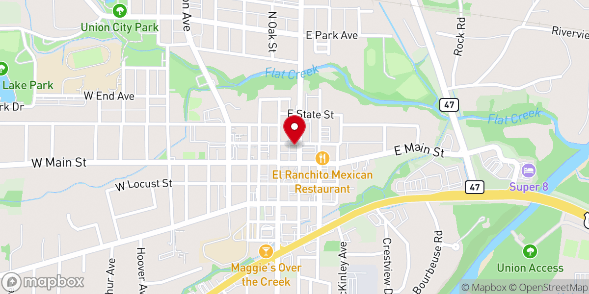 Map showing location of Dan Mense Bail Bonds - Union