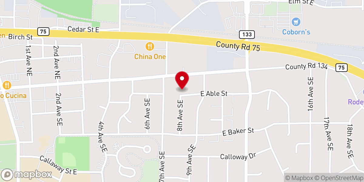 Map showing location of redeemer luthern church