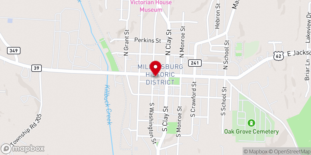 Map showing location of Ohio Amish Country