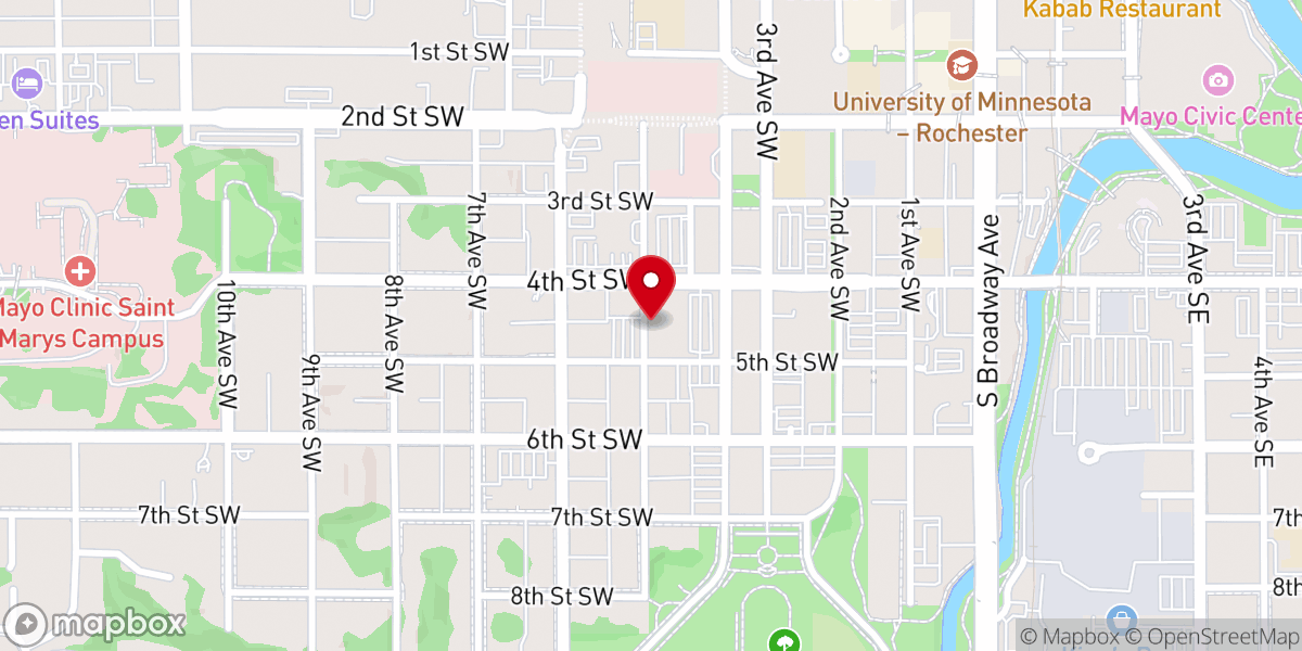 Map showing location of Christ United Methodist Church
