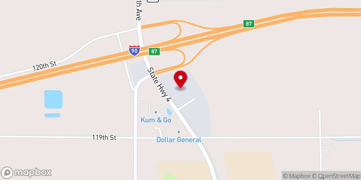 Map showing location of Regional Worship Center