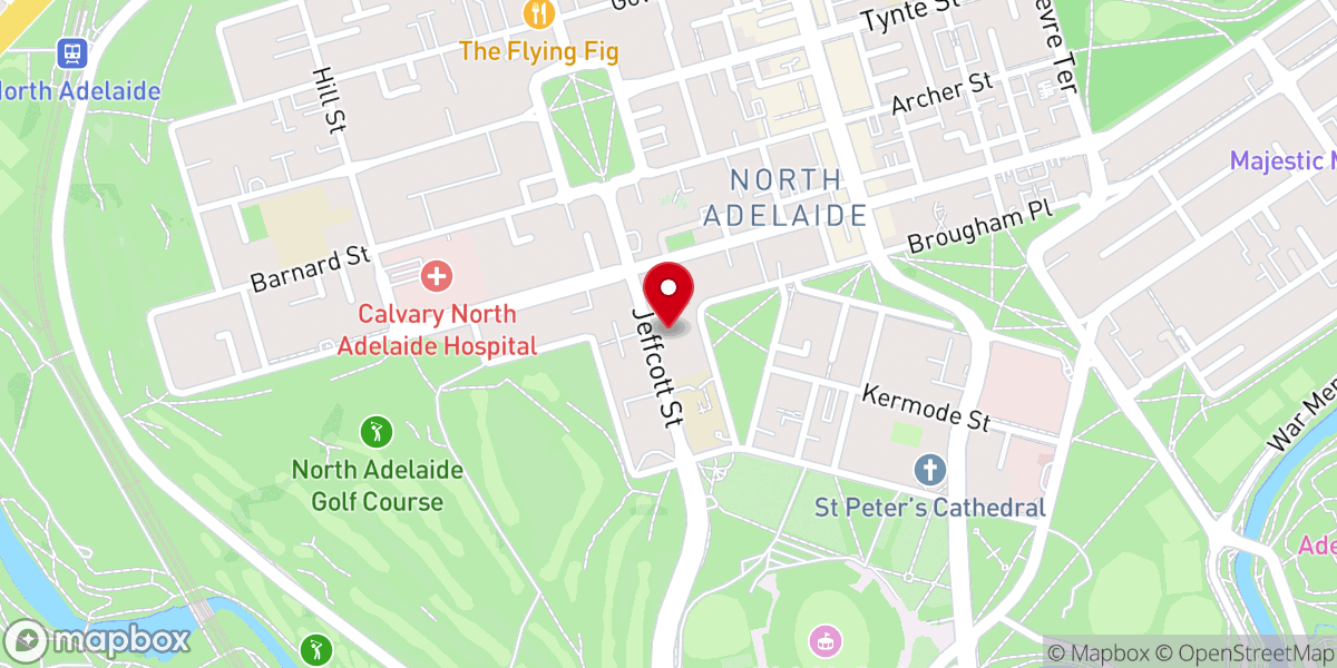 Map showing location of Christ Church North Adelaide
