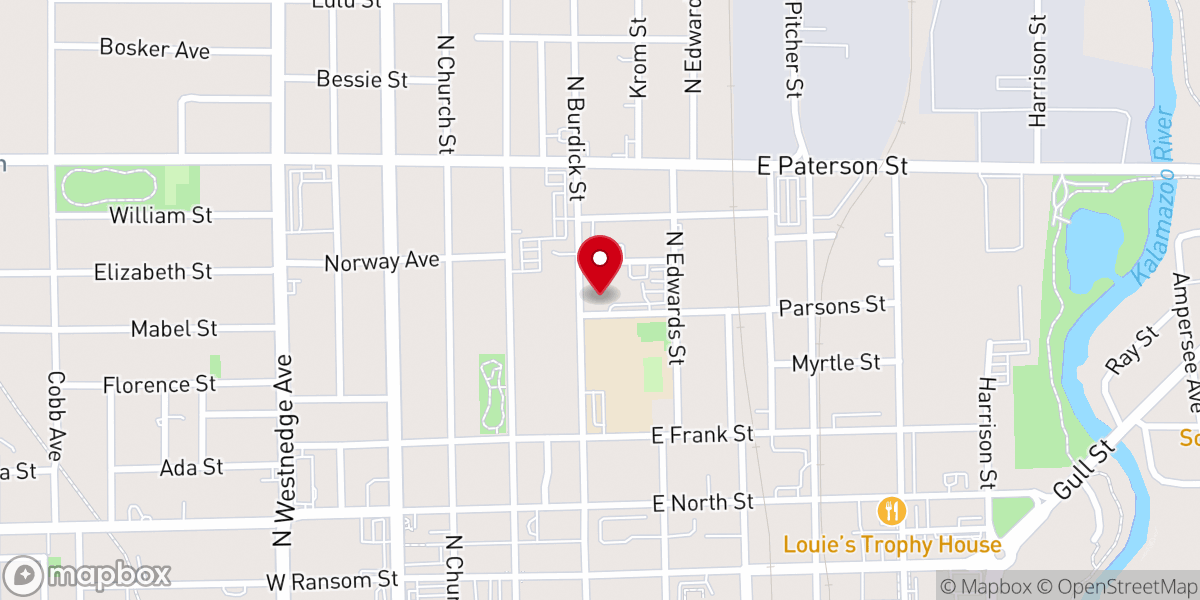 Map showing location of Mt. Zion Baptist Church