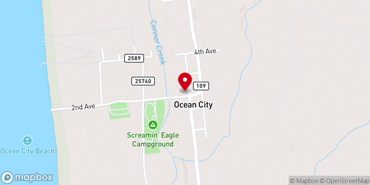 Map showing location of The Coastal Retreat