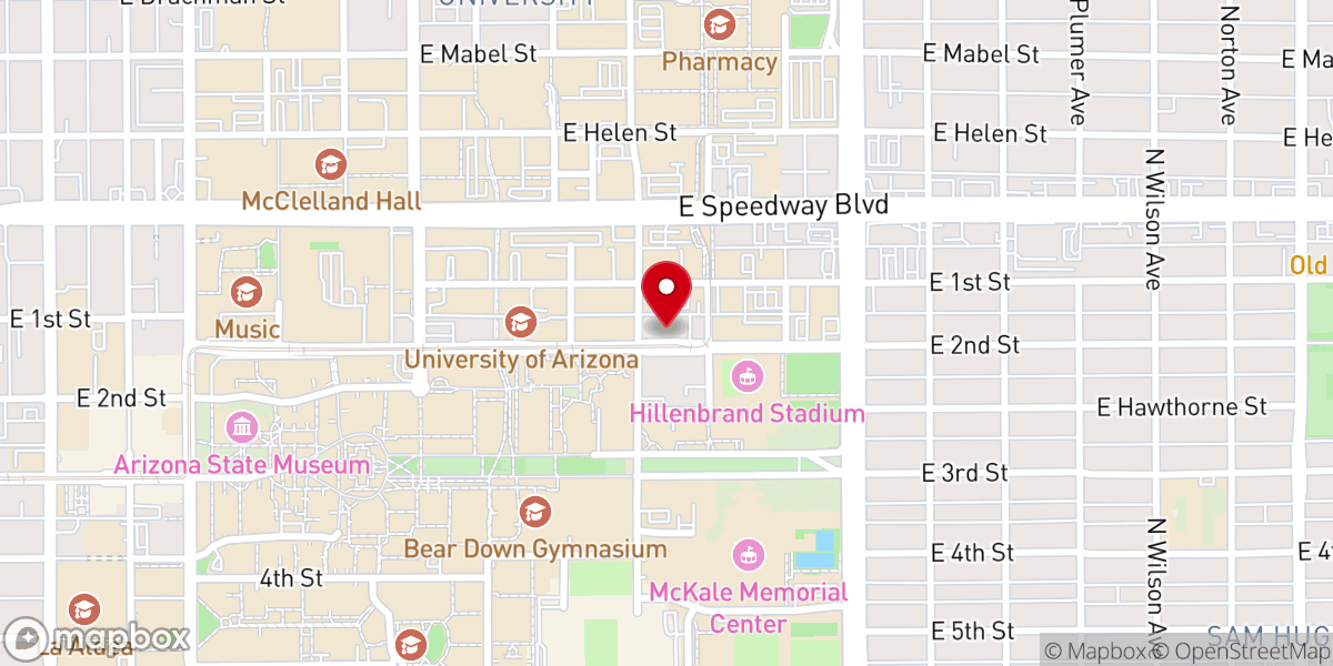 Map showing location of Saint Thomas More Catholic Newman Center