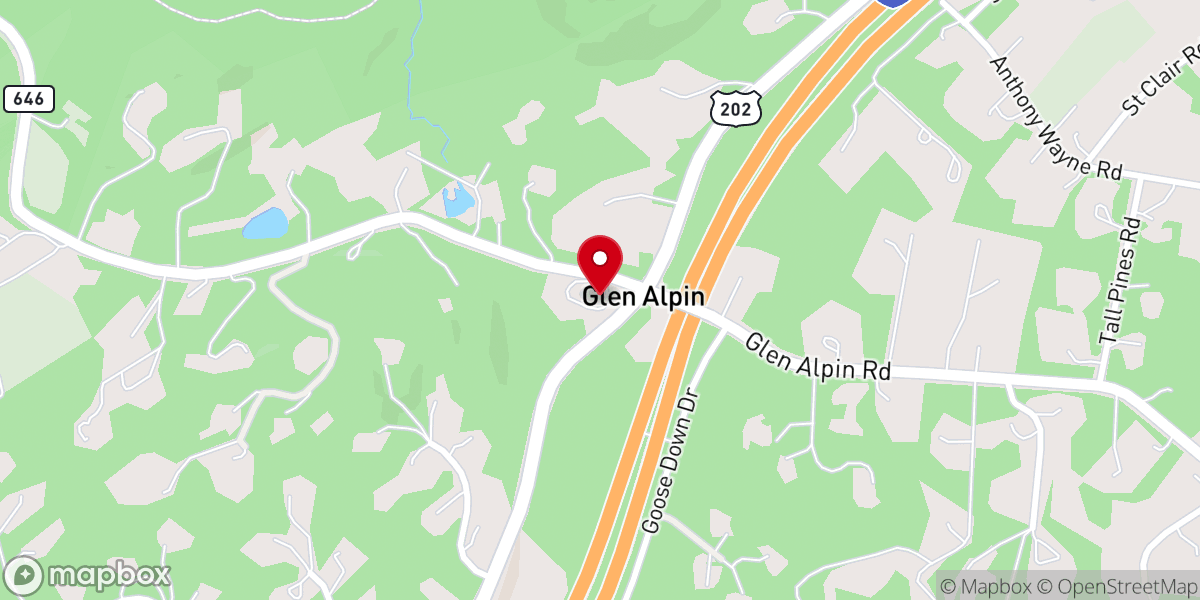Map showing location of Morristown Seventh-day Adventist Church