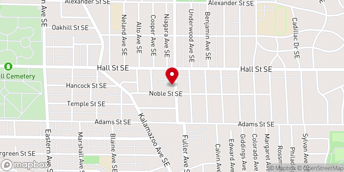 Map showing location of Fuller Avenue Church