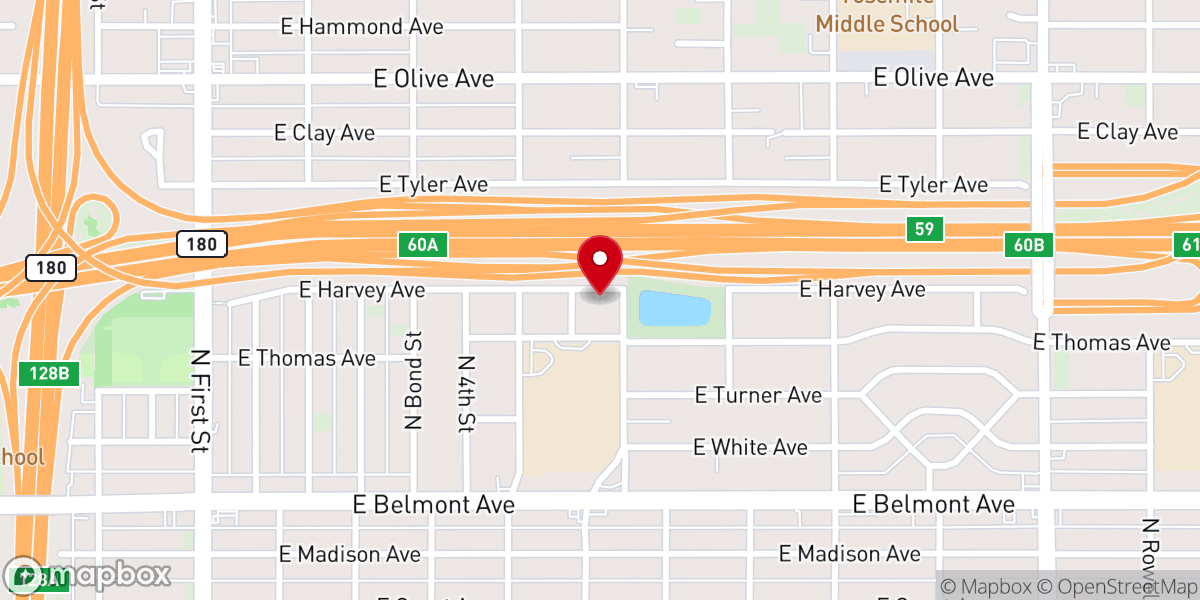 Map showing location of Christian Fellowship Center Church of God
