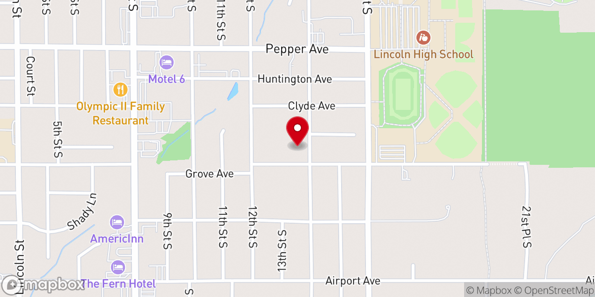 Map showing location of Faith Baptist Church
