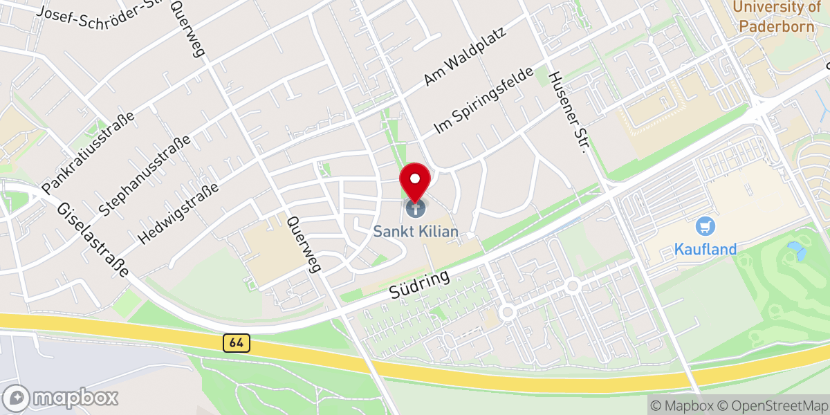 Map showing location of Kath. Kirche St. Kilian