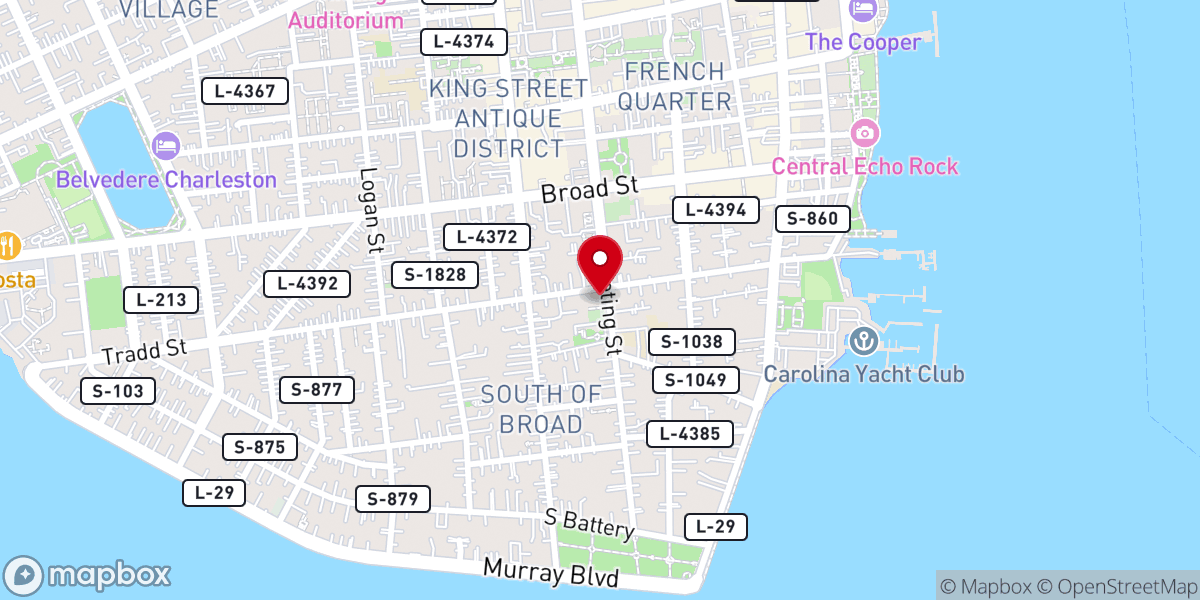 Map showing location of First (Scots) Presbyterian Church