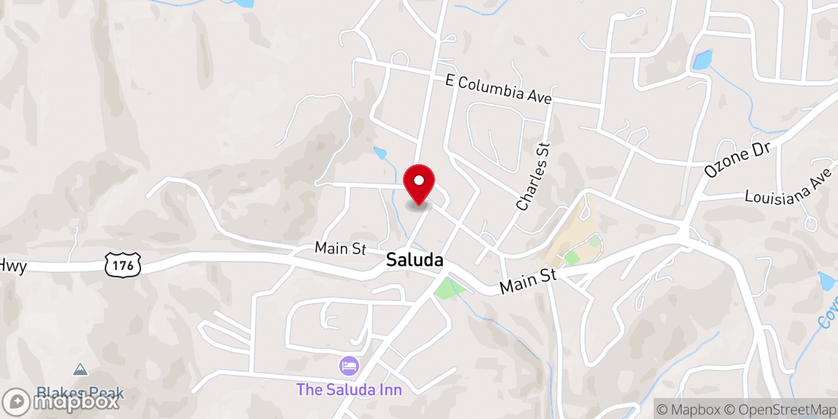 Map showing location of First Baptist Church