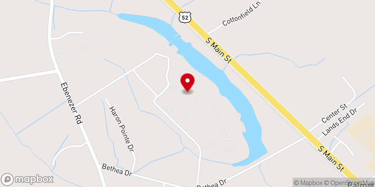 Map showing location of Bethea Baptist Church