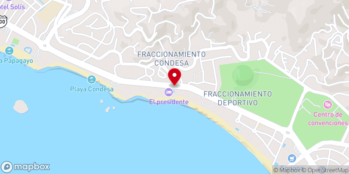 Map showing location of Comunidad Vida Acapulco