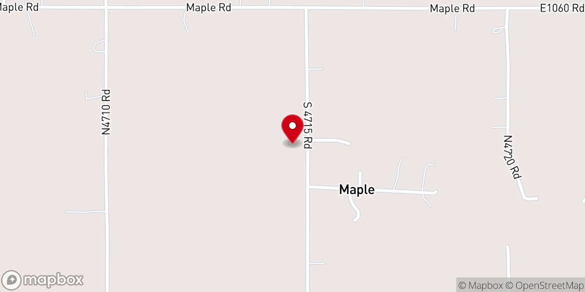 Map showing location of Maple Free Will Baptist Church