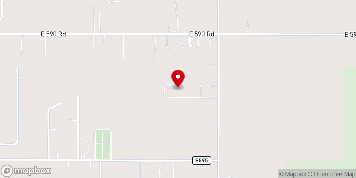 Map showing location of Inola Round-Up Club
