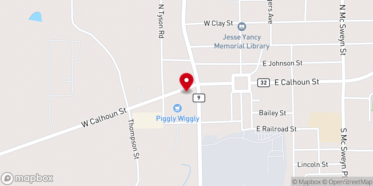 Map showing location of St Luke's Catholic Church