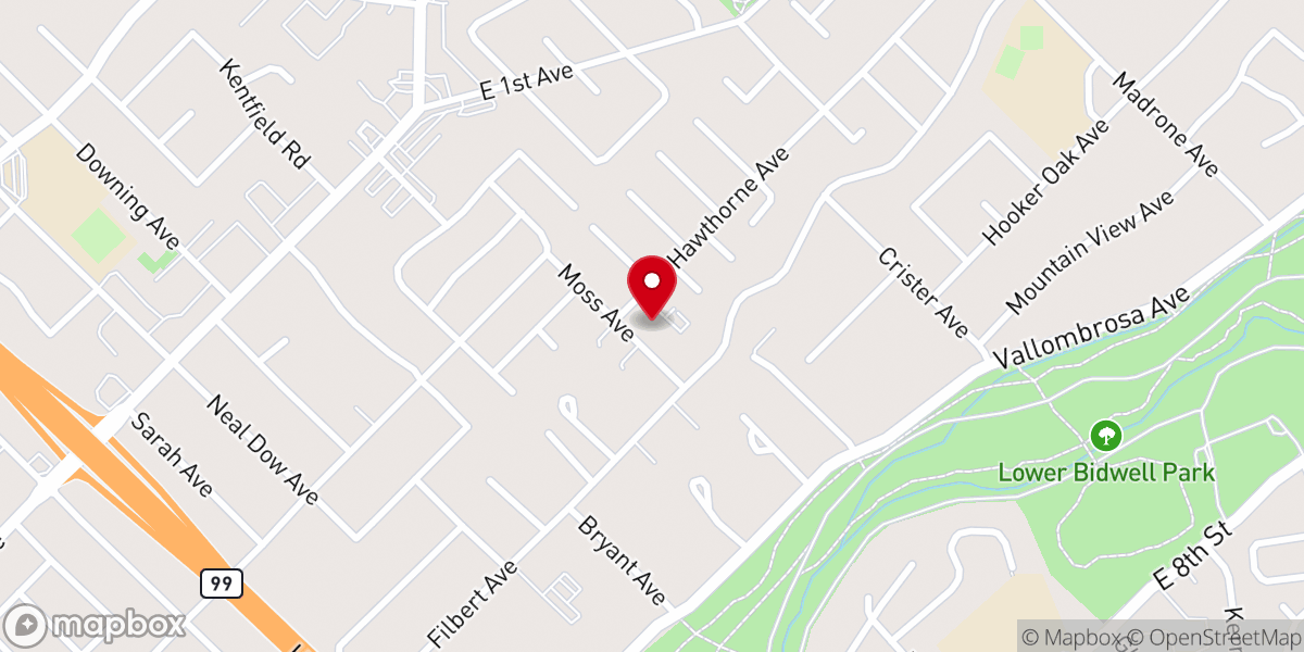 Map showing location of Redeemer Evangelical Lutheran Church