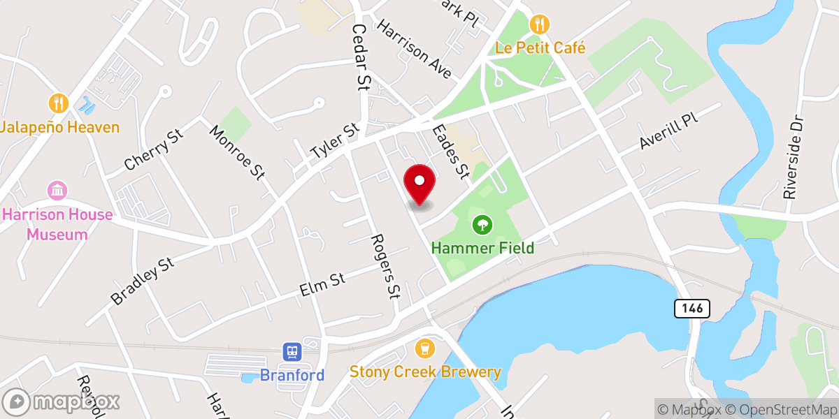 Map showing location of Community Baptist Church