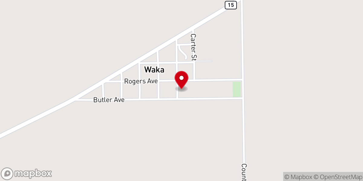 Map showing location of Waka Christian Center