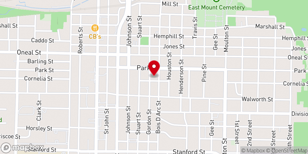 Map showing location of Park Street Baptist Church