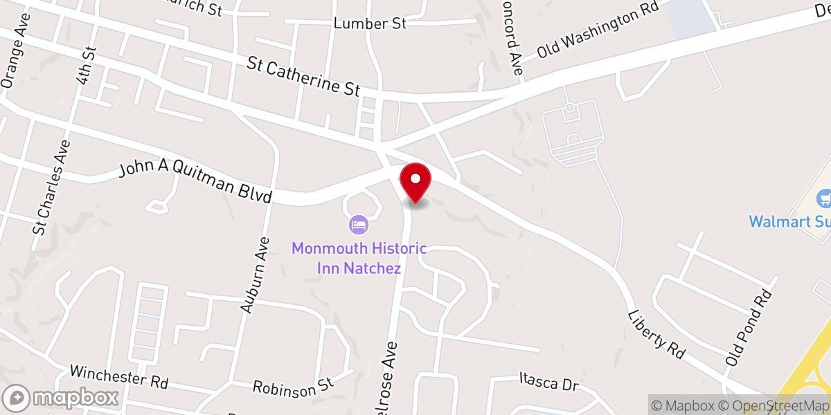 Map showing location of First Church of the Nazarene