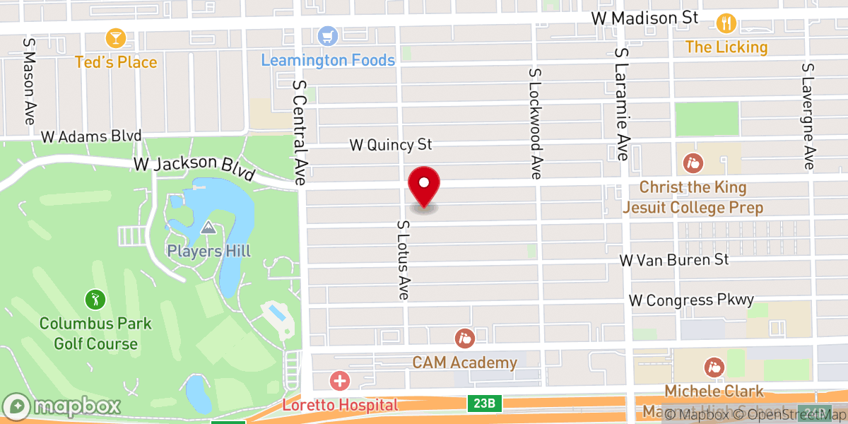 Map showing location of Emmaus Lutheran Church