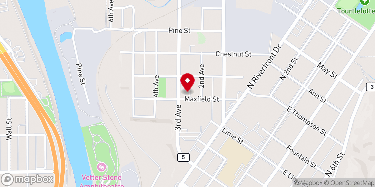 Map showing location of Salvation Army