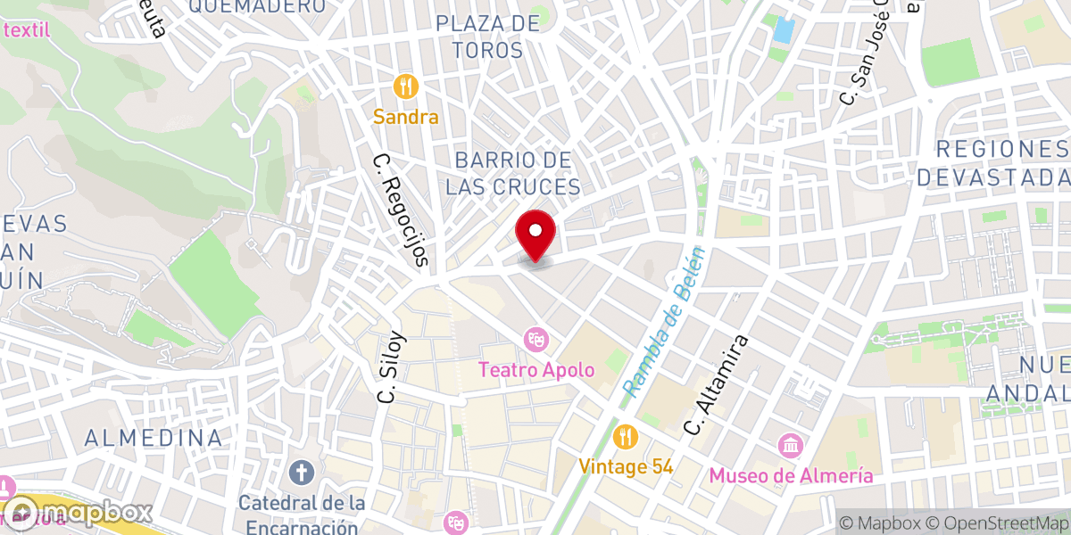 Map showing location of Cáritas Diocesana de Almería
