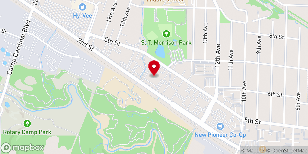 Map showing location of Iglesia Casa del Rey Iowa