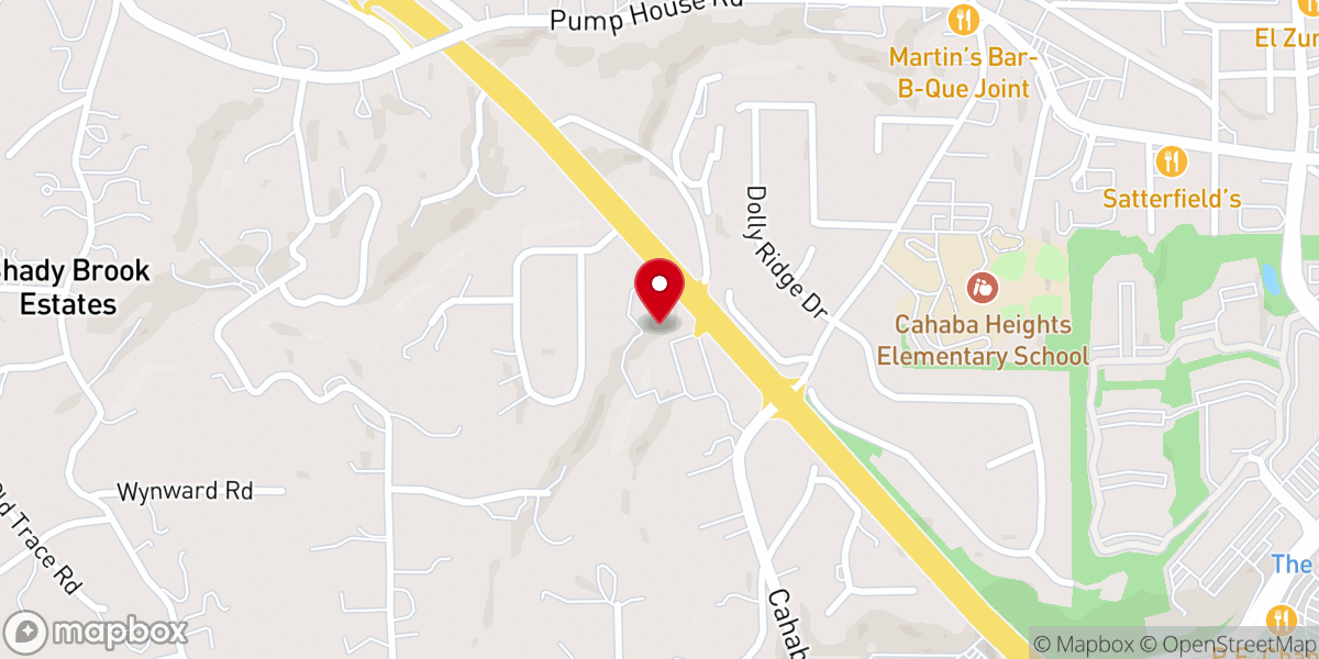 Map showing location of Mountain Brook Community Church