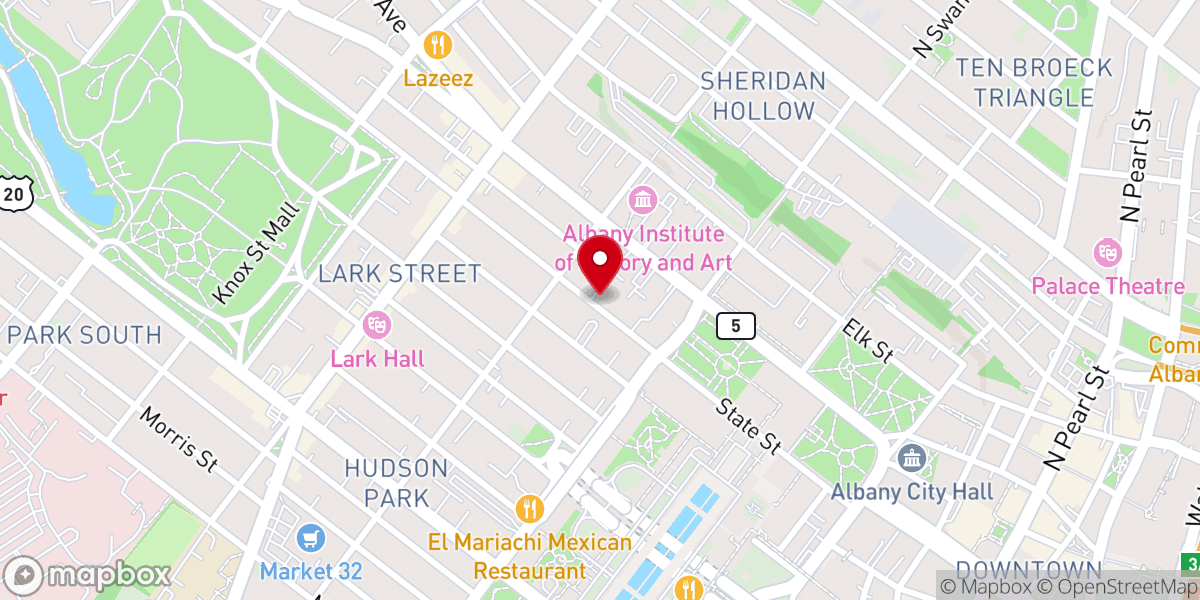 Map showing location of Emmanuel Baptist Church