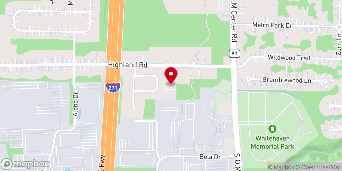 Map showing location of Mayfield Village Baptist Church