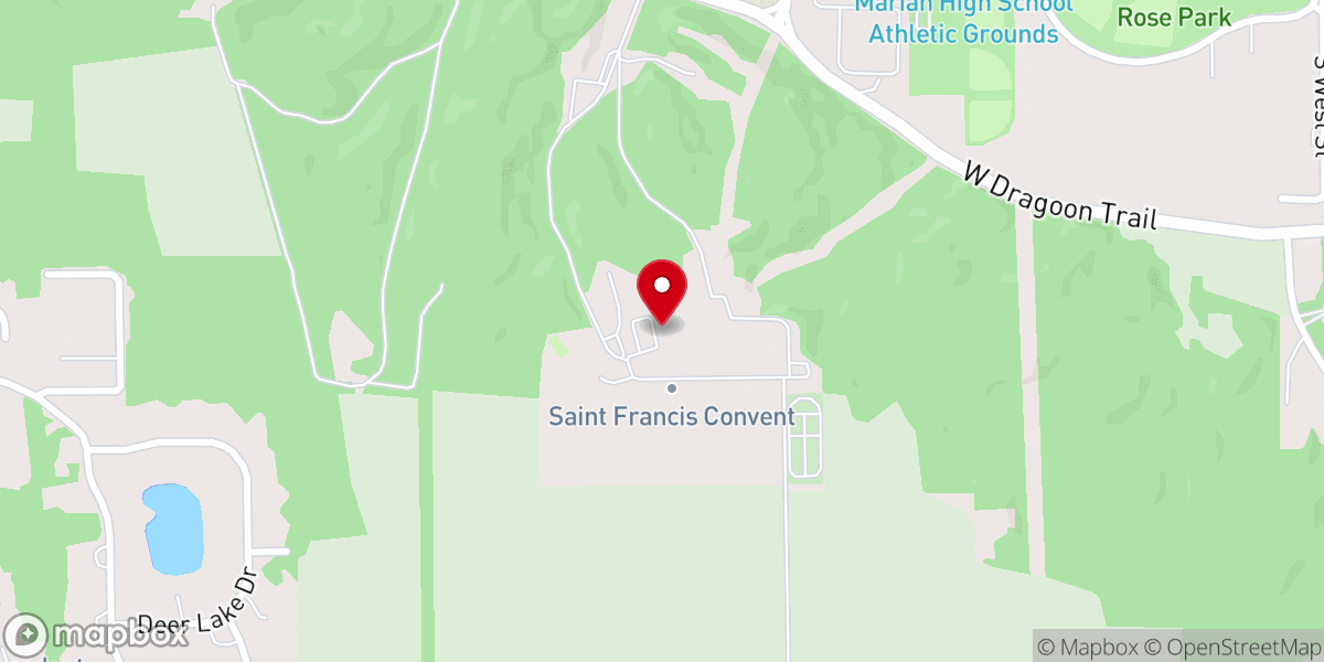Map showing location of Sisters of Saint Francis of Perpetual Adoration