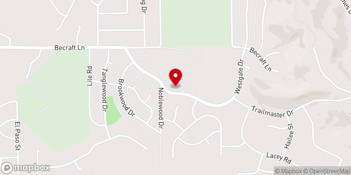 Map showing location of Fellowship Baptist Church
