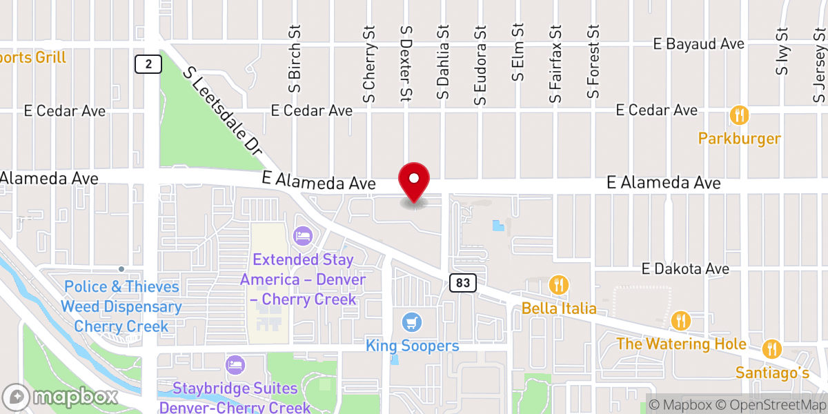 Map showing location of Assumption of the Theotokos Metropolis Cathedral of Denver