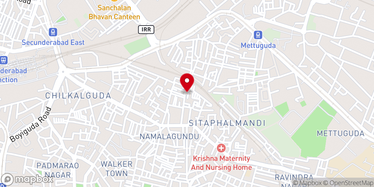 Map showing location of Hosanna Pentecostal Faith Ministries Chilkalguda