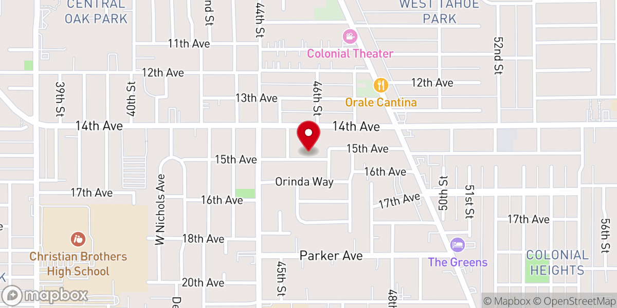 Map showing location of First Church of Our Lord Jesus Christ - Sacramento, California