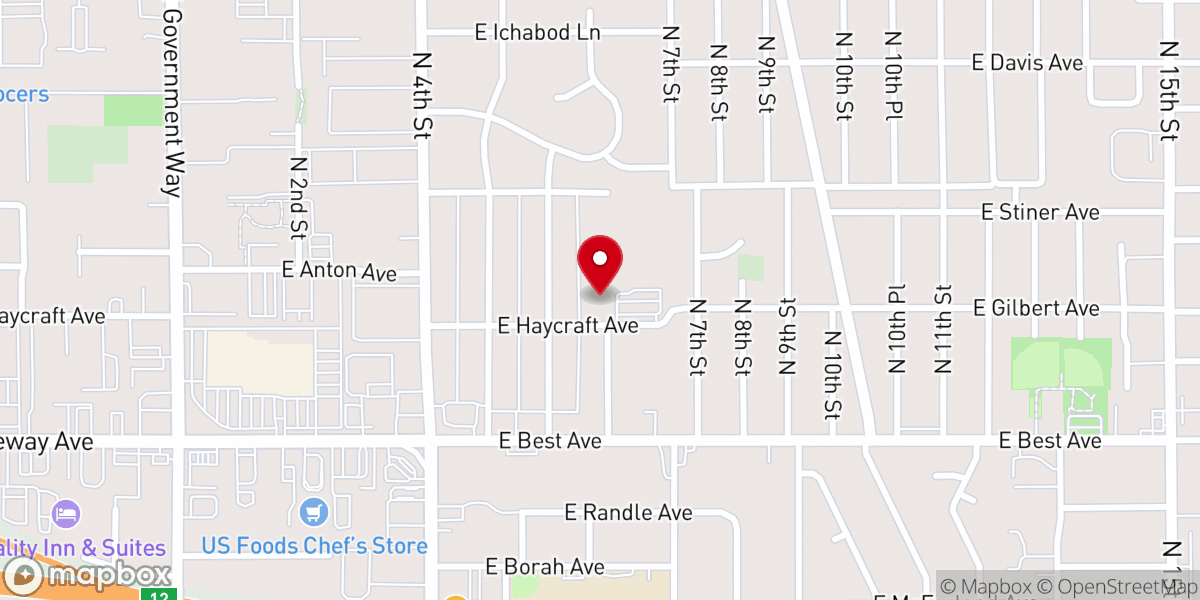 Map showing location of St Pius X Church