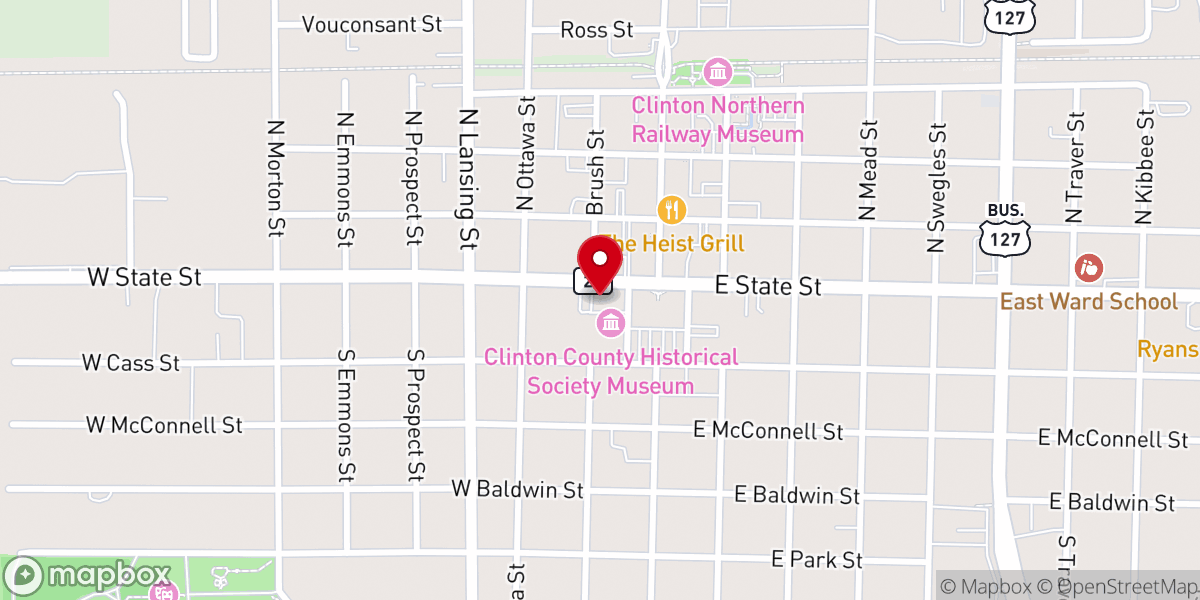 Map showing location of Community Church St Johns