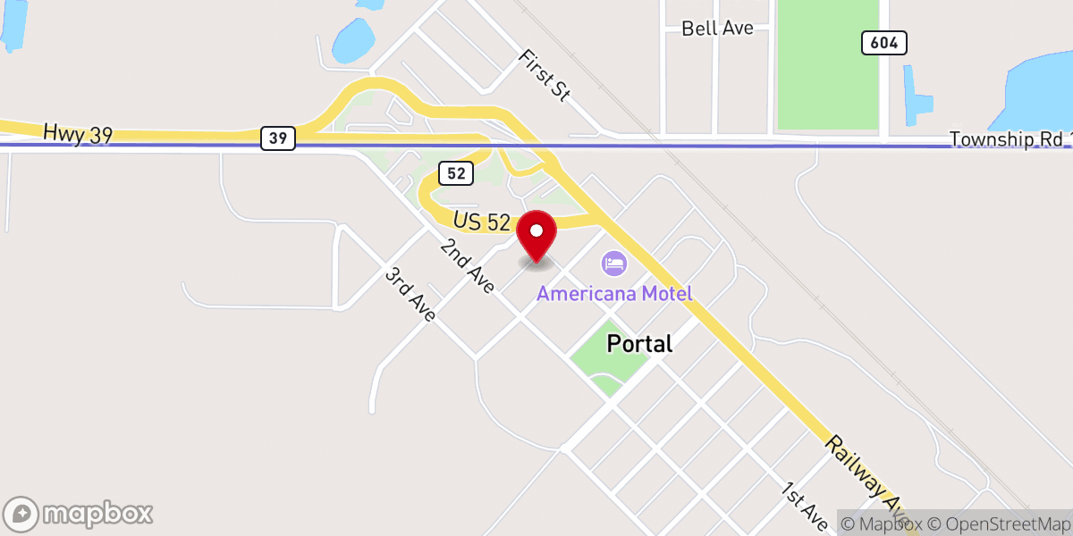 Map showing location of St. John the Baptist Catholic Church