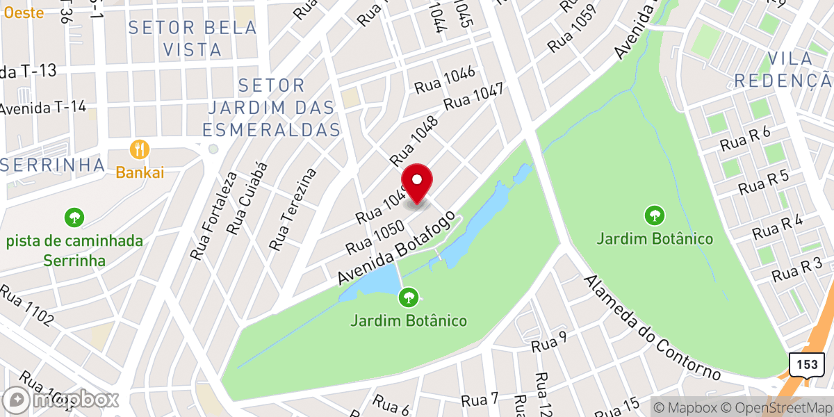Map showing location of igreja Pentecostal Fogo Nas Maos Goiania