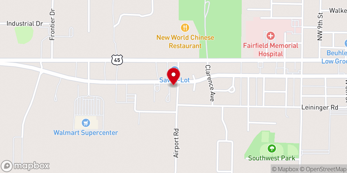 Map showing location of Fairfield church of Christ