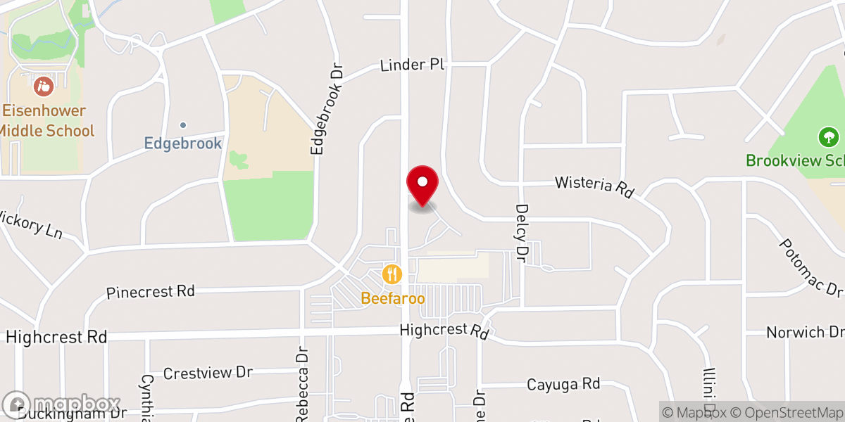 Map showing location of Mt Olive Lutheran Church