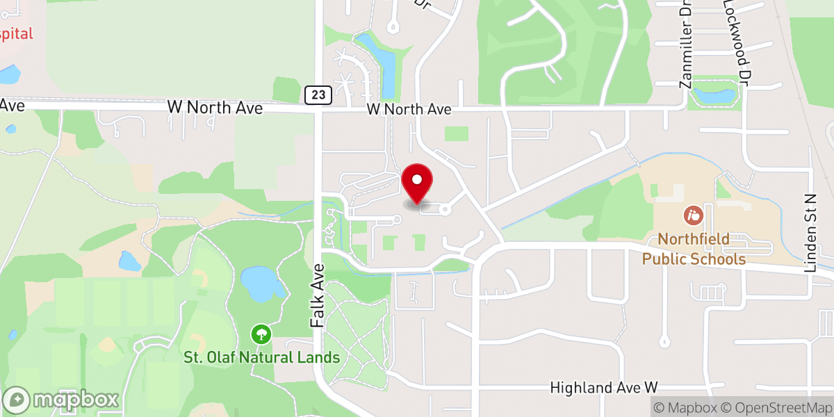Map showing location of Northfield Retirement Community by Vivie