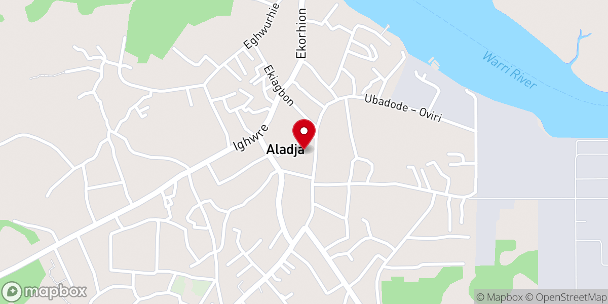Map showing location of Living Faith Church Aladja,