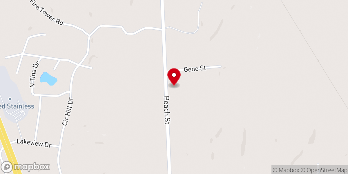 Map showing location of Faith Baptist Church