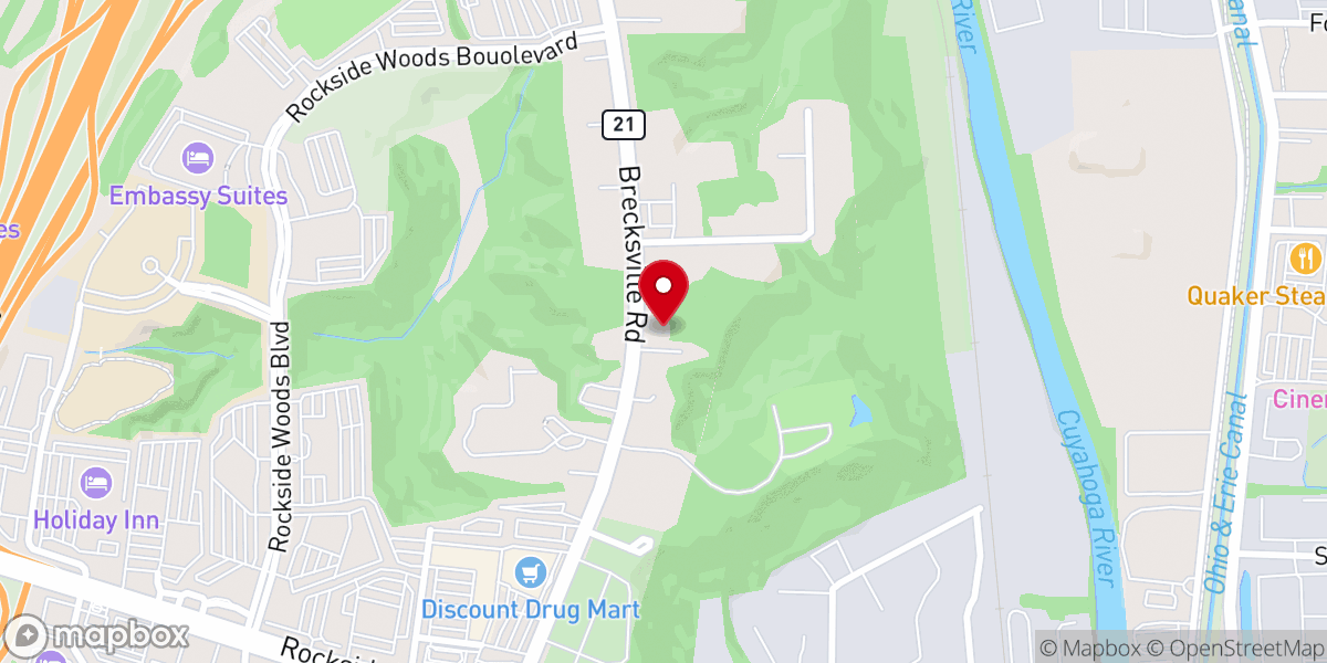 Map showing location of Cleveland Ohio Temple